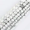 4mm-12mm Natural Real Loose White Howlite Round Gemstone Beads