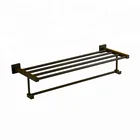 Brass Double Towel Bar 24 inch Chrome Finished bathroom shelves towel holders bath towel rack bathroom shelves