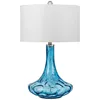 Industrial Turkish Modern Custom Decorative Saving Energy Power Source Flat Bowl Shape Blue Glass Table Lamp For Hotel Home
