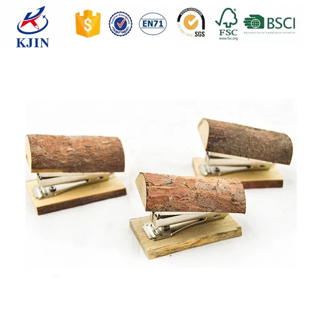 hot sale cheap funny personalized wooden stapler for office