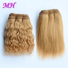 Natural Hair Mohair Goat Wefted Natural Goat Hair 613 Blonde Colorful Straight Doll Hair Weft For Blythe/BJD