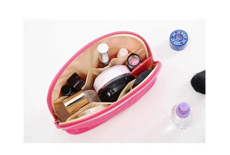 2014 Korean polyester traveling cosmetic bag set,large capacity diamond-type lattice makeup bag,2pcs/set