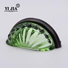 Oil Rubbed Bronze Depression Green Crystal Drawer Pulls