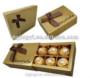 luxury empty paper chocolate candy gift box/small paper candy