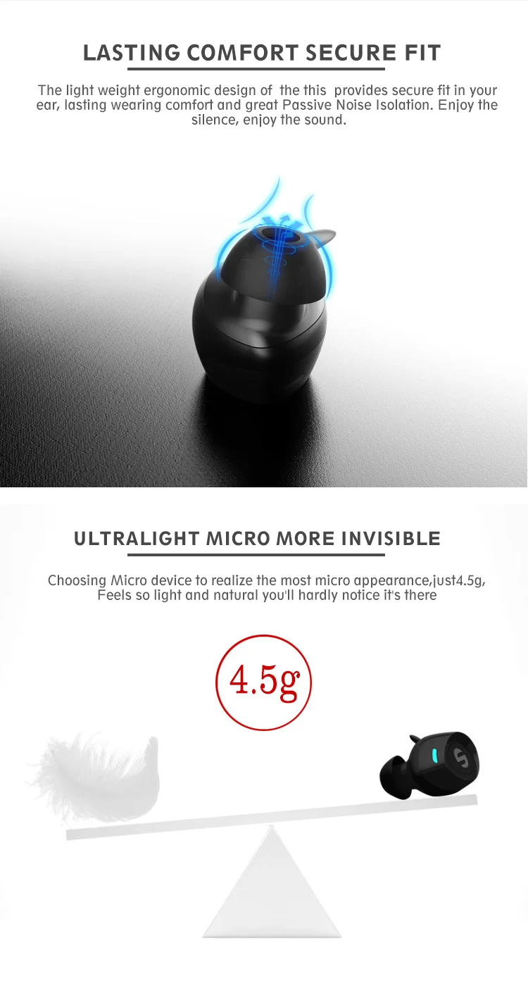New TWS V5.0 Chipset: AB1526P Mini Bluetooth earphone Sport Stereo headphone True Wireless Earbuds Handsfree Headset - ANKUX.COM