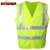 100gsm yellow visibiity mesh reflective traffic safety vest with zipper