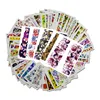 48pcs Hot Water Transfer Designed Nail Sticker Blossom Flower Colorful Full Tips Stamp Decals Nail Art Beauty