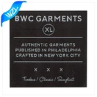 Low moq main damask printed woven clothing label