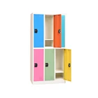 Powder coated 6 doors steel lockers/metal wardrobe storage design for Gym/school /office furniture