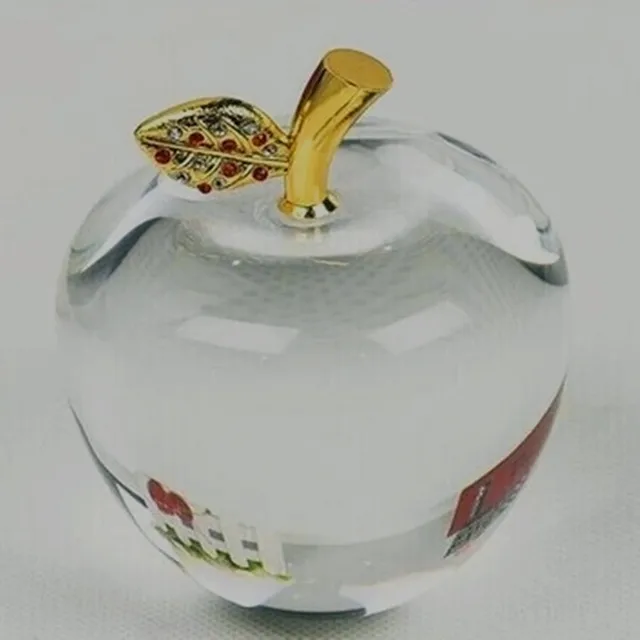 unique islamic crystal gift of clear crystal apple gift for car