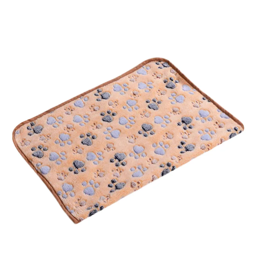 Pet mats thick blanket Cat Dog Puppy Kitten Warm Waterproof Fleece Soft Blanket Bed Mat Paw Print New
