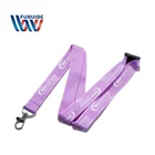 Super custom id badge holder polyester lanyard with plastic buckle