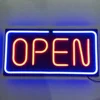 Custom color rectangle shape LED open neon sign for window display