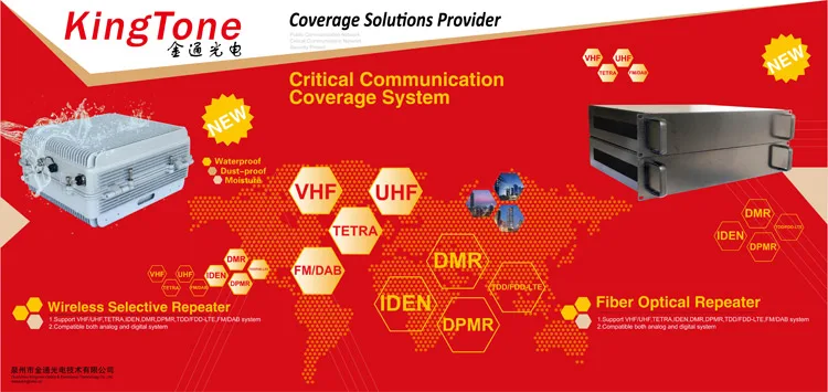 Cririal Communication Coverage Solution Provider 450mhz Tetra Repeater Bi-Directional Amplifier (BDA) System  