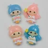 Mix Color Resin Gemini Girl Baby Boy Lovely Cartoon Resin Flat Back Cabochons Following From Diy Jewelry Accessories