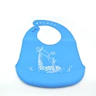 Amazon soft waterproof silicone baby bib with pocket