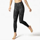 Women Private Label Black Yoga Pants Digital Print Leggings Sexy Fitness Clothing For Women Gym Wear