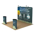Custom 10 ft tension fabric display stand exhibition and trade show banner exhibition booth design