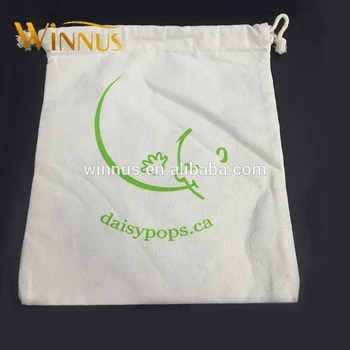 packing small large size custom print canvas cotton drawstring