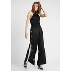 New Fashion 100%Polyester Turtleneck Backless Button Row Women Jumpsuit
