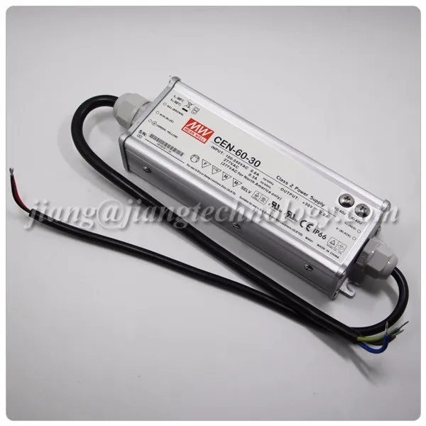 12V 5 Amp Waterproof Power Supply, 60W Class 2 LED Driver