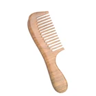 OEM natural long handle wooden lice moustache beard hair comb