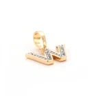 34184 Xuping fashion letter w pendant gold plated cz necklace jewelry for women
