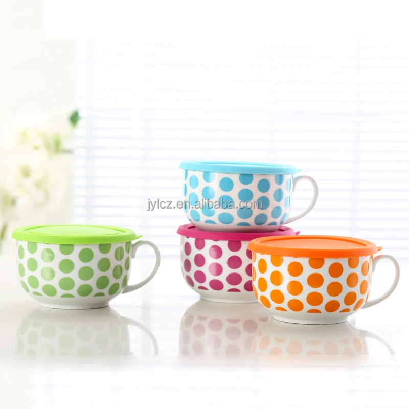 Hot Sale Bulk Ceramic Soup Mugs With Handle And Cover Buy Soup Mugs