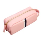 OEM Cute & Fashion PU or Genuine Leather Zipper Cosmetic Bag Small Women's Bag Case