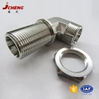 DIN standard SS316Ti stainless steel 6000psi hydraulic bulkhead elbow pipe fittings