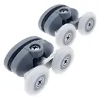 Top/bottom oval wheel for sliding shower door grey zinc alloy shower door rollers