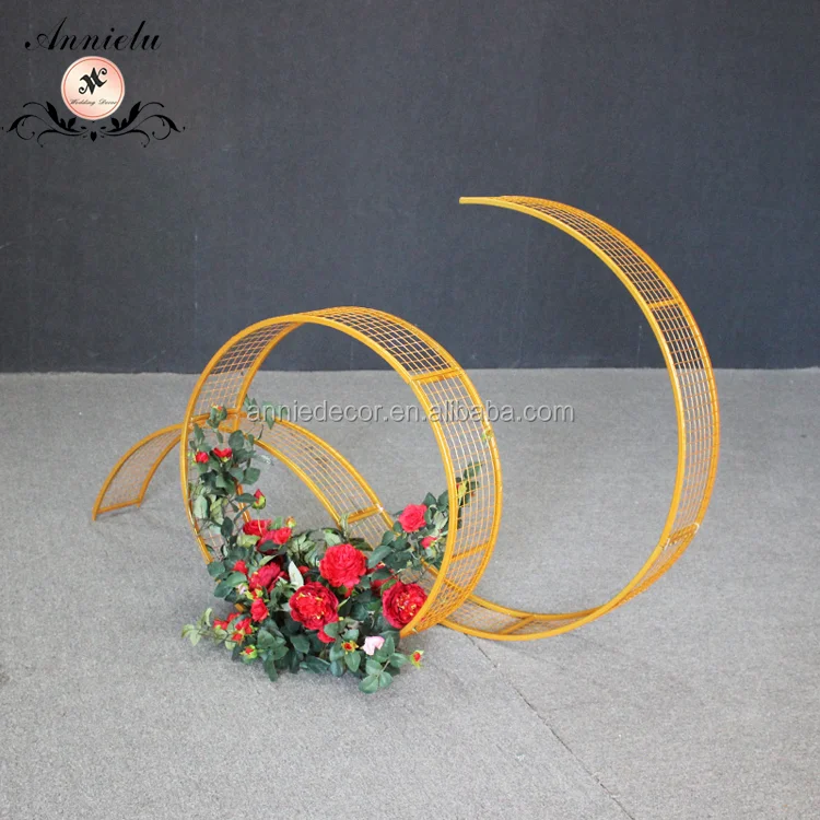 Wedding Decoration Iron curve shape Flower Stand Backdrop Wedding Centerpieces