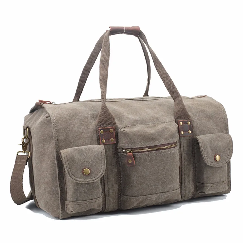 Factory High Quality Canvas Large Capacity Travel Bags Outdoor Luggage Bags