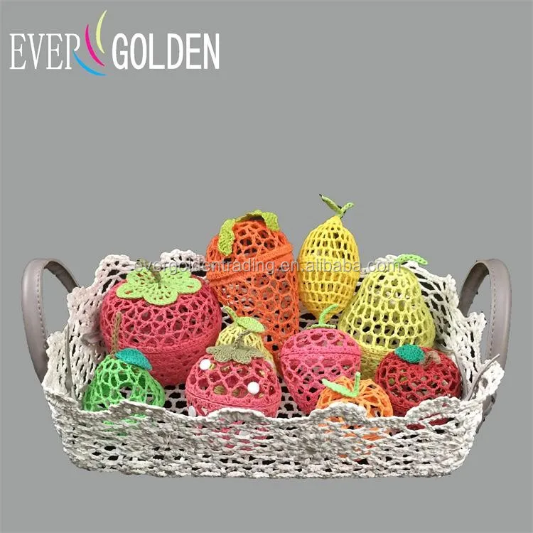 crochet lace baskets for wedding, gift baskets flowers baskets
