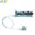 BIT-X PCIe Riser with SATA 4PIN 6PIN Power Connector ,PCI-E 1x to x16 Riser Card with 60cm USB 3.0 Cable - GPU Risers