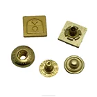 custom logo snap fastener button brass metal
