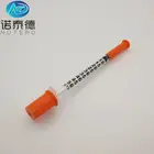 Blister or PE packaging 100 unit 0.5ml insulin syringe with 27G needle