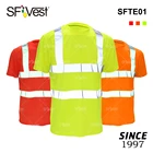 100% Polyester Birdeyes Warning Fluorescent T Shirts Work Security Protective Clothing Safety Hi Vis Reflective T-Shirts for Men