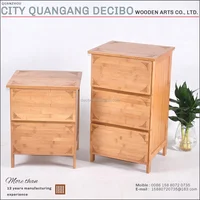 2017 Latest Bamboo Wooden Bedroom Nightstands