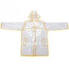 Cheap Sale Summer Fashion Waterproof Hooded Rain Coat Poncho Jackets Free Size Transparent Clear PVC Raincoat