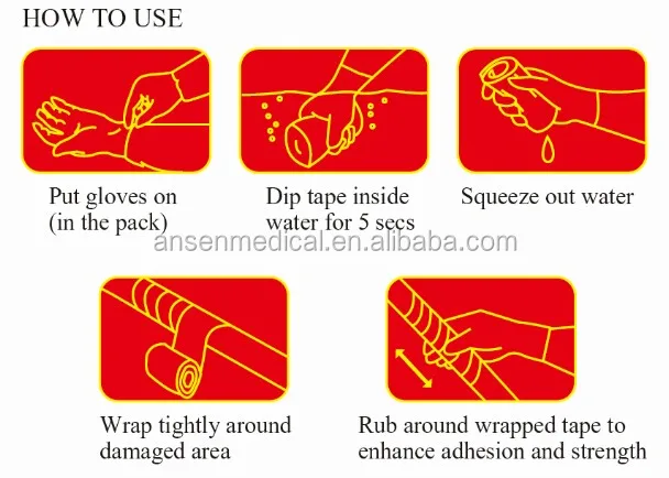 Emergency Water Activated Fiberglass Fix Pipe Repair Wrap Tape Pipe Repair Bandage