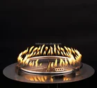 Graphic Customization Fire Pit Gas Outdoor Stainless Steel Fire Pit Gas Tube Ring Burner and Pan