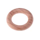 Fashion Custom Baby Natural Wooden Teether Rings Organic Beech Wood Teething Ring