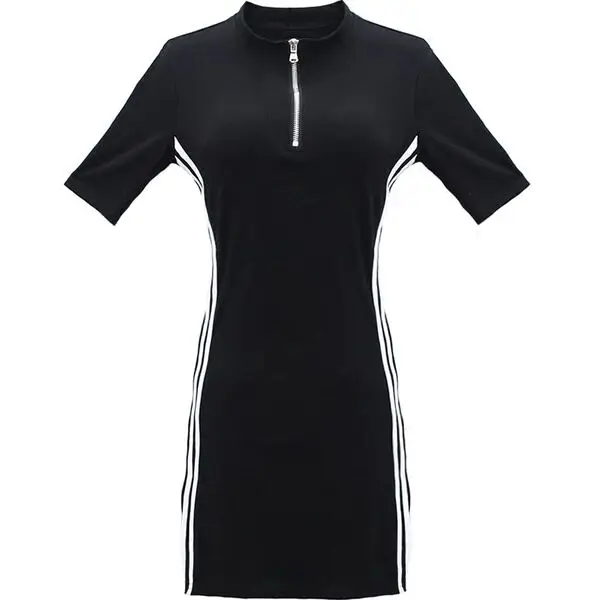 ladies black jersey dress