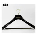 2018 Luxury wooden hanger custom brand for suit, coat, dress
