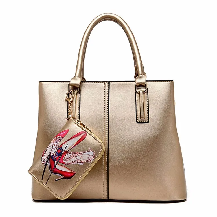 fashion custom design China new style shoulder bag 2017 woman handbags with wallet