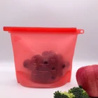 March Reusable Microwaveable Feature food grade Silicone food Sealer storage Bag for Fruits Vegetables Meat Preservation
