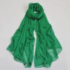 Hot Sale Solid Color NO MOQ Custom 100% Silk Chiffon Scarf