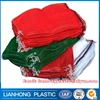 Agricultural vegetables field mesh bag for potatoes, onion, pepper, garlic packing, Fruit mesh bag with strong drawstring rope.