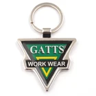 High Quality Printed Logo Metal Keychain With Epoxy Doming